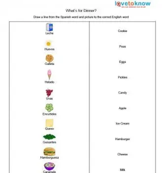 夕食のワークシート