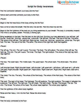 Yoga-Skript zur Körperwahrnehmung